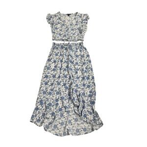 chinese dress ladies Provence Bloom Tiered Maxi Dress Floral Blue main image 0